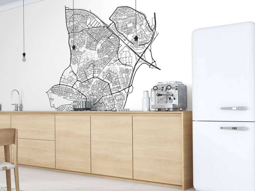 Kart over Amersfoort, hvitt