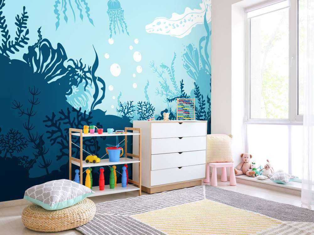 Blå undervannsverden