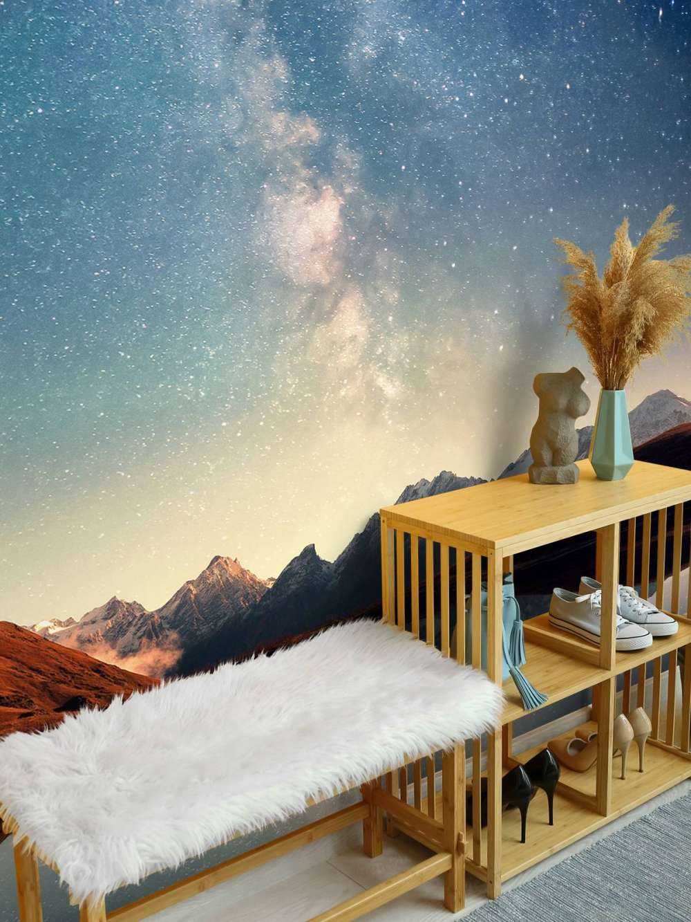 Stjernehimmel over fjellene