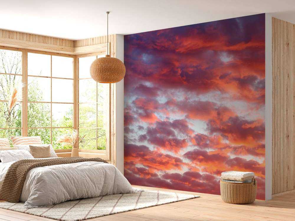 solnedgang på himmelen