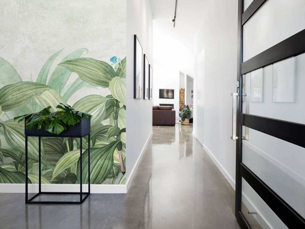 Broket gress med blomster