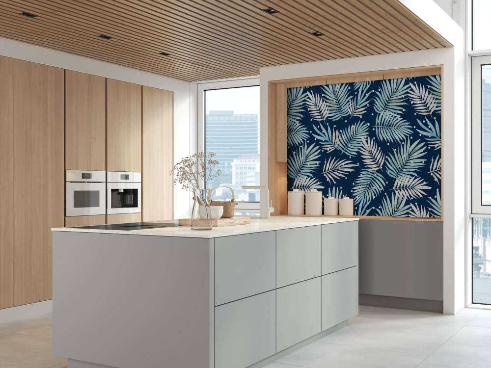 Mønster med tropiske blader