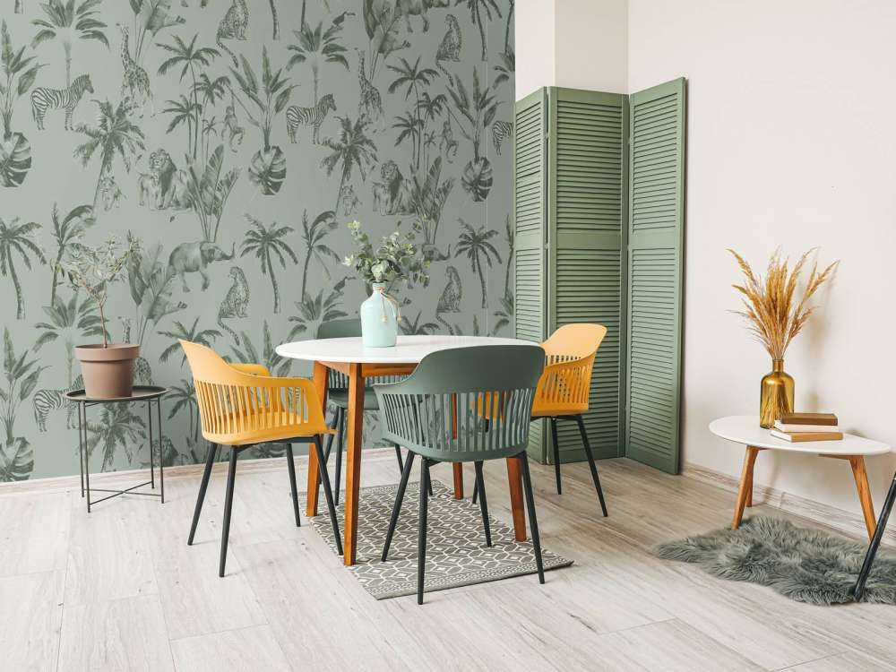 Dyrejungelmønster grønt