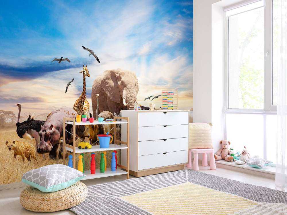 Gruppe afrikanske dyr