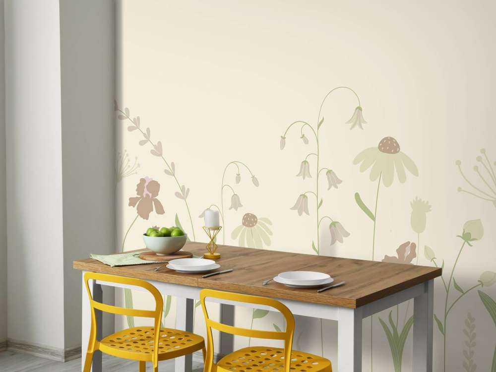 Blomsterfelt høy sand med gammelrosa