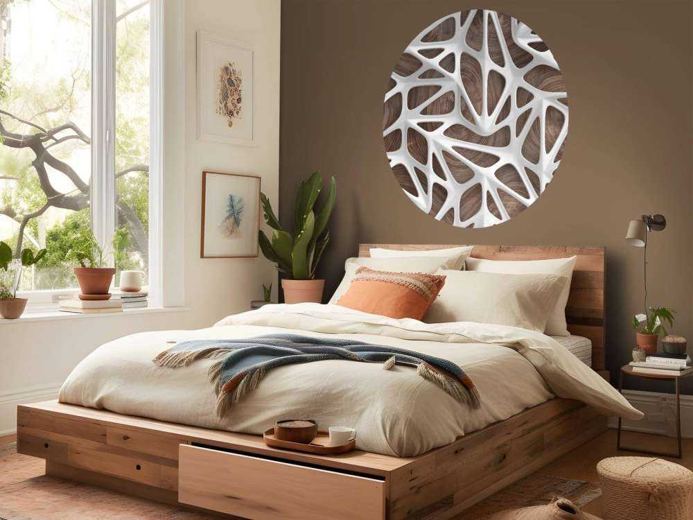 Hvitt mønster på tre