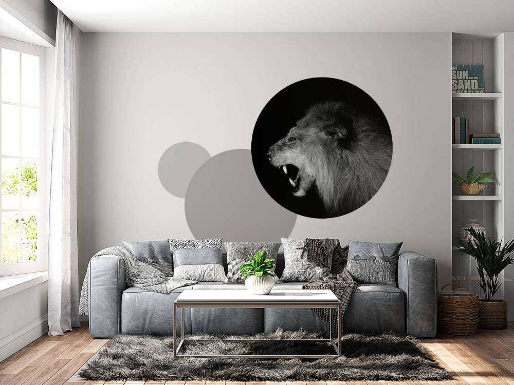 Brølende løve svart