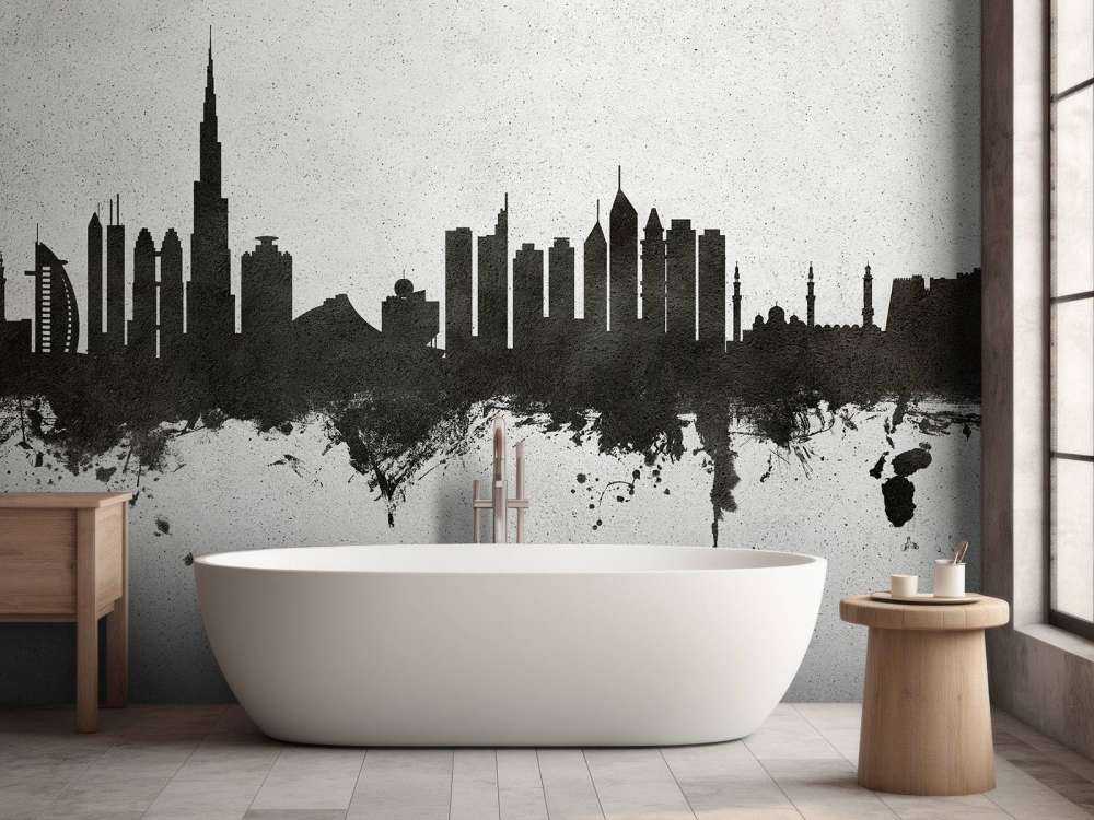 Akvarell silhuett, Dubai