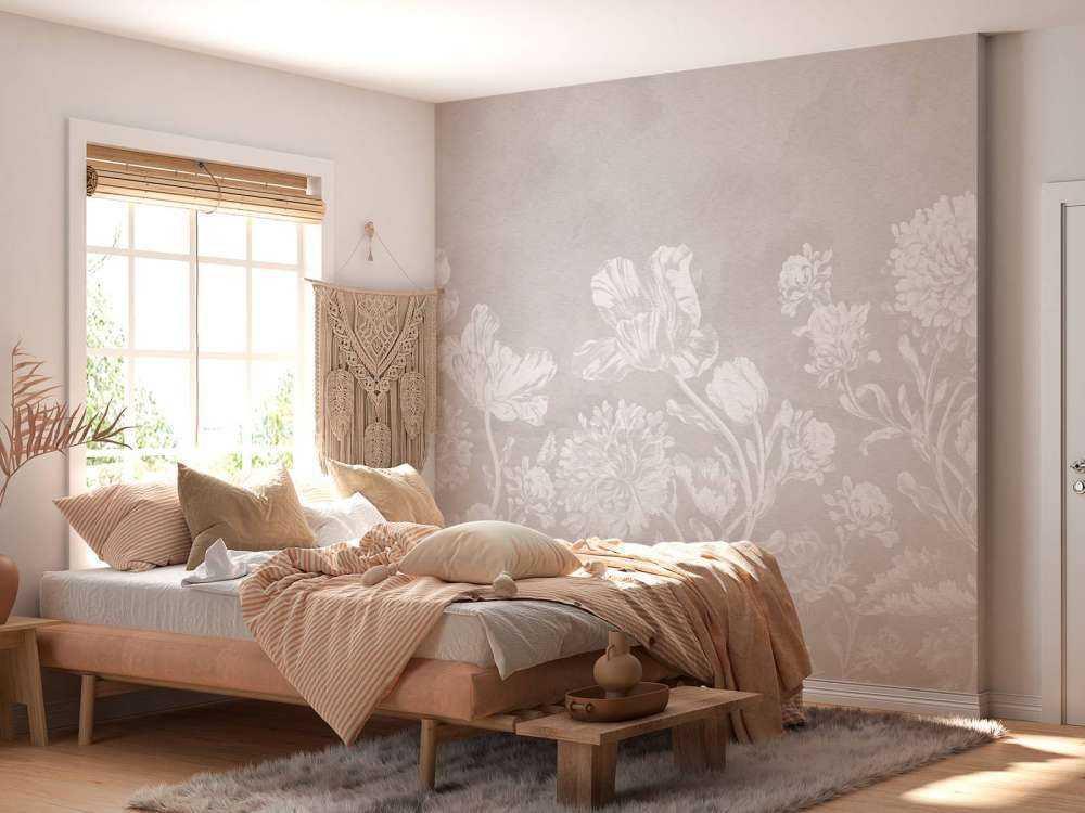 Barokk blomsterlandskap - greige