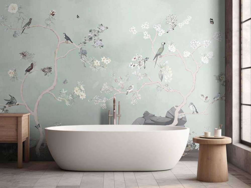 Birds in Garden Panorama 9