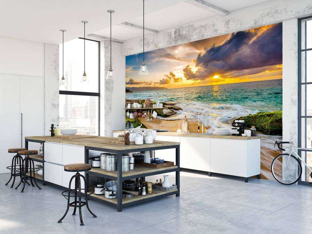 En vakre hawaiisk solnedgang