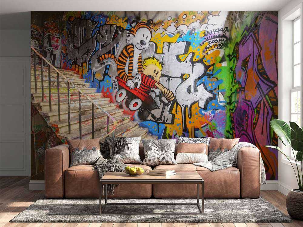 Graffiti med trapper