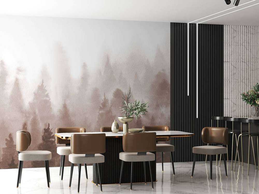 Skov lavet med akvarelfarve