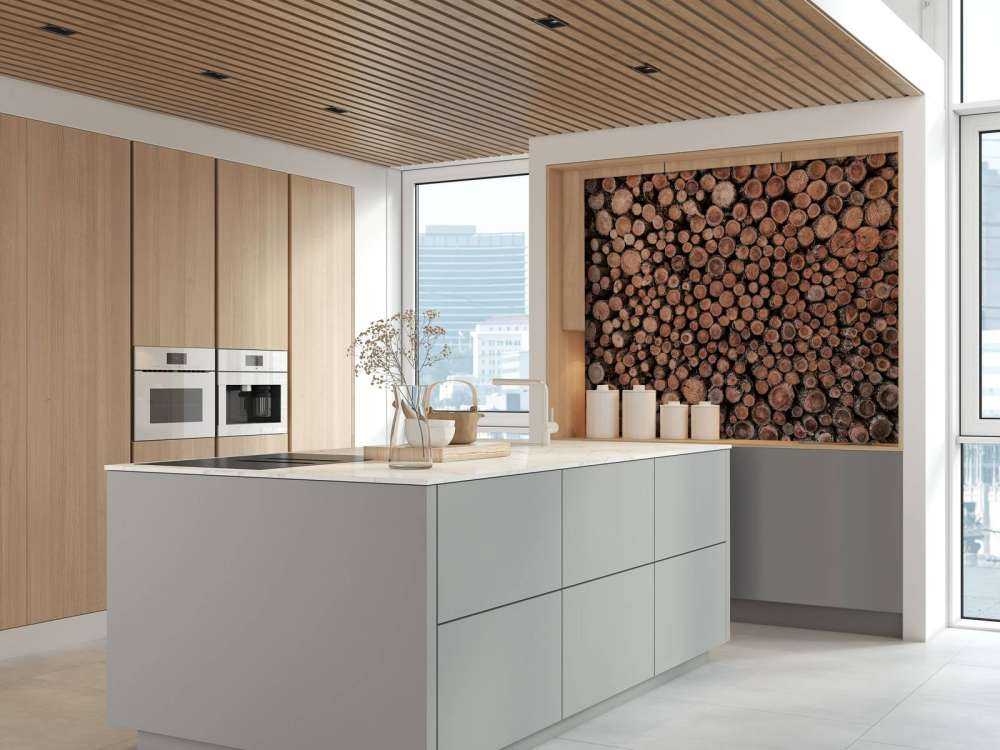 Stor bunke træstammer