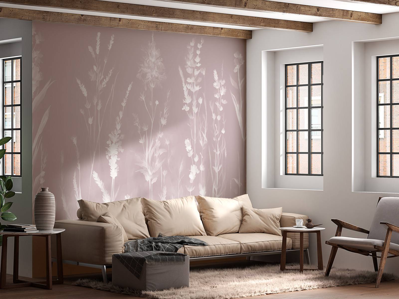 Lavendel Eng Sømløs Blush Pink