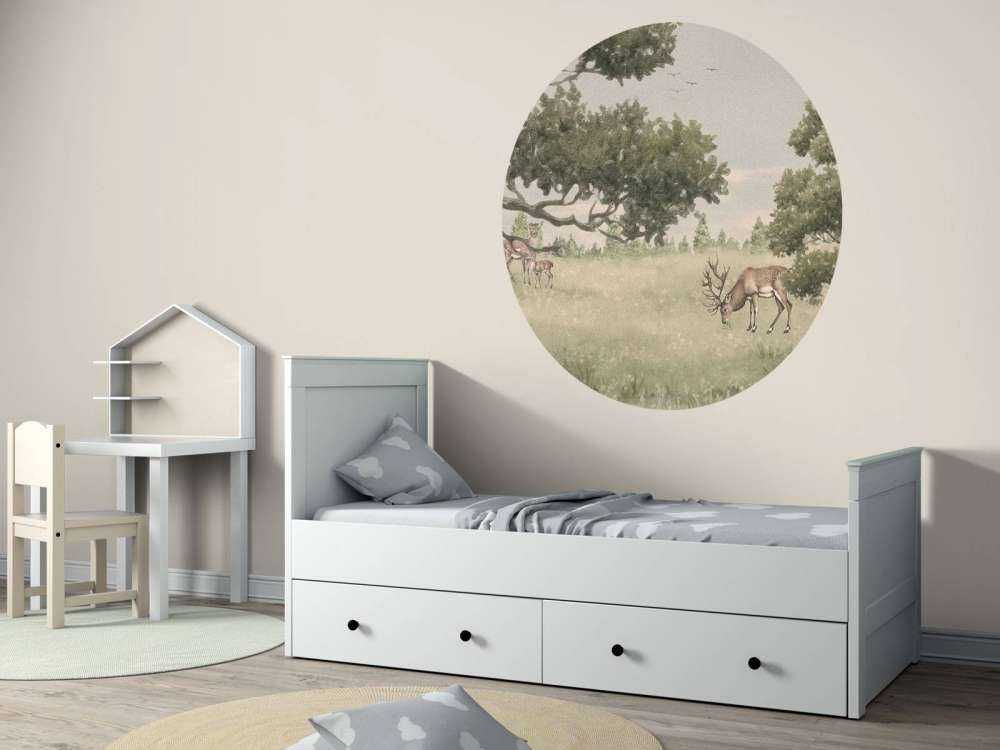 Landskab med dyr i beige