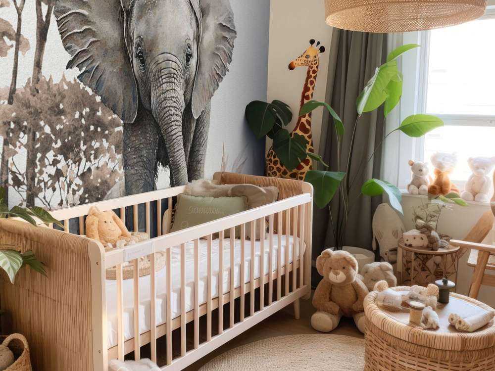 Elefant i junglen taupe