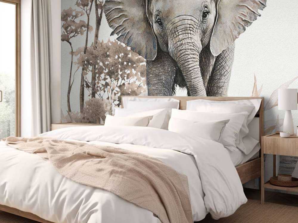 Elefant i junglen taupe