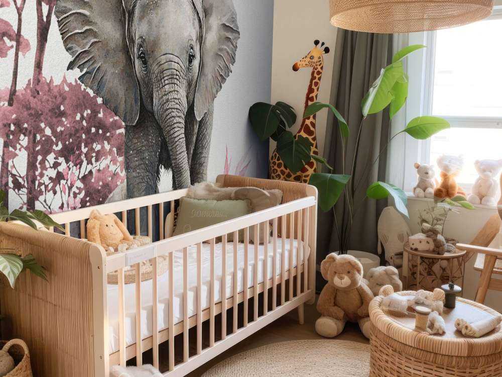 Elefant i junglen lyserød