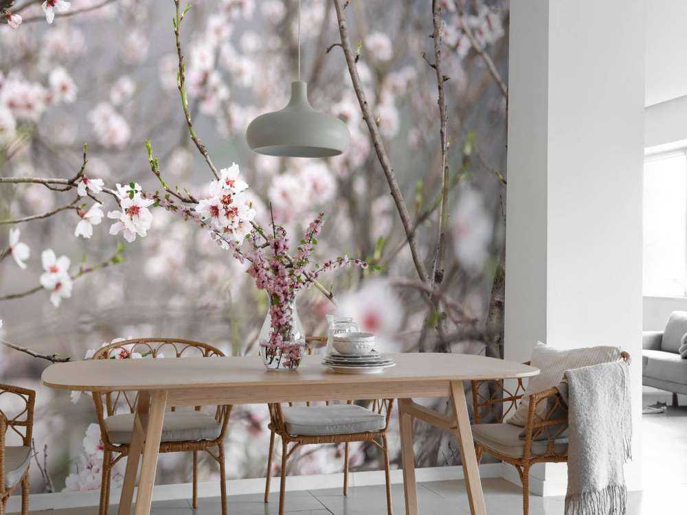 Lyserøde hvide blomster