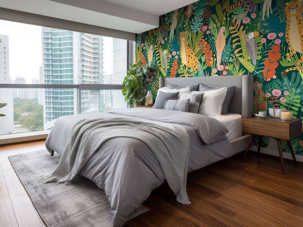 Farverige dyr i mønster