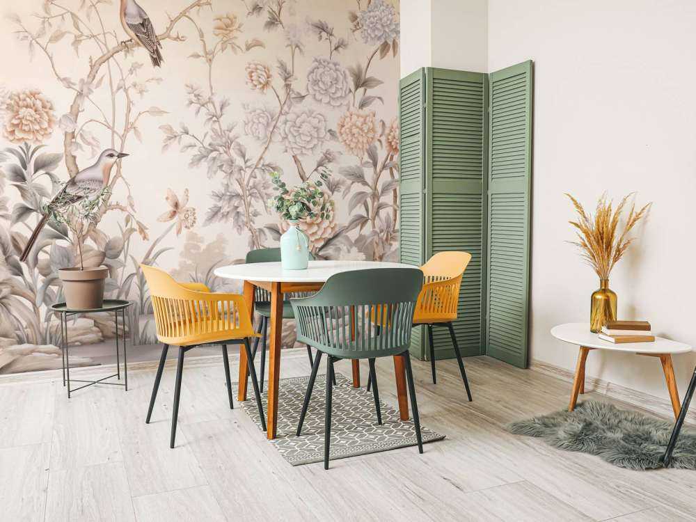 Tegnet blomsterlandskab