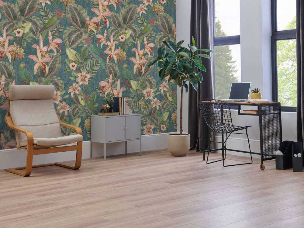 Tropiske junglefugle og papegøjer - turkis