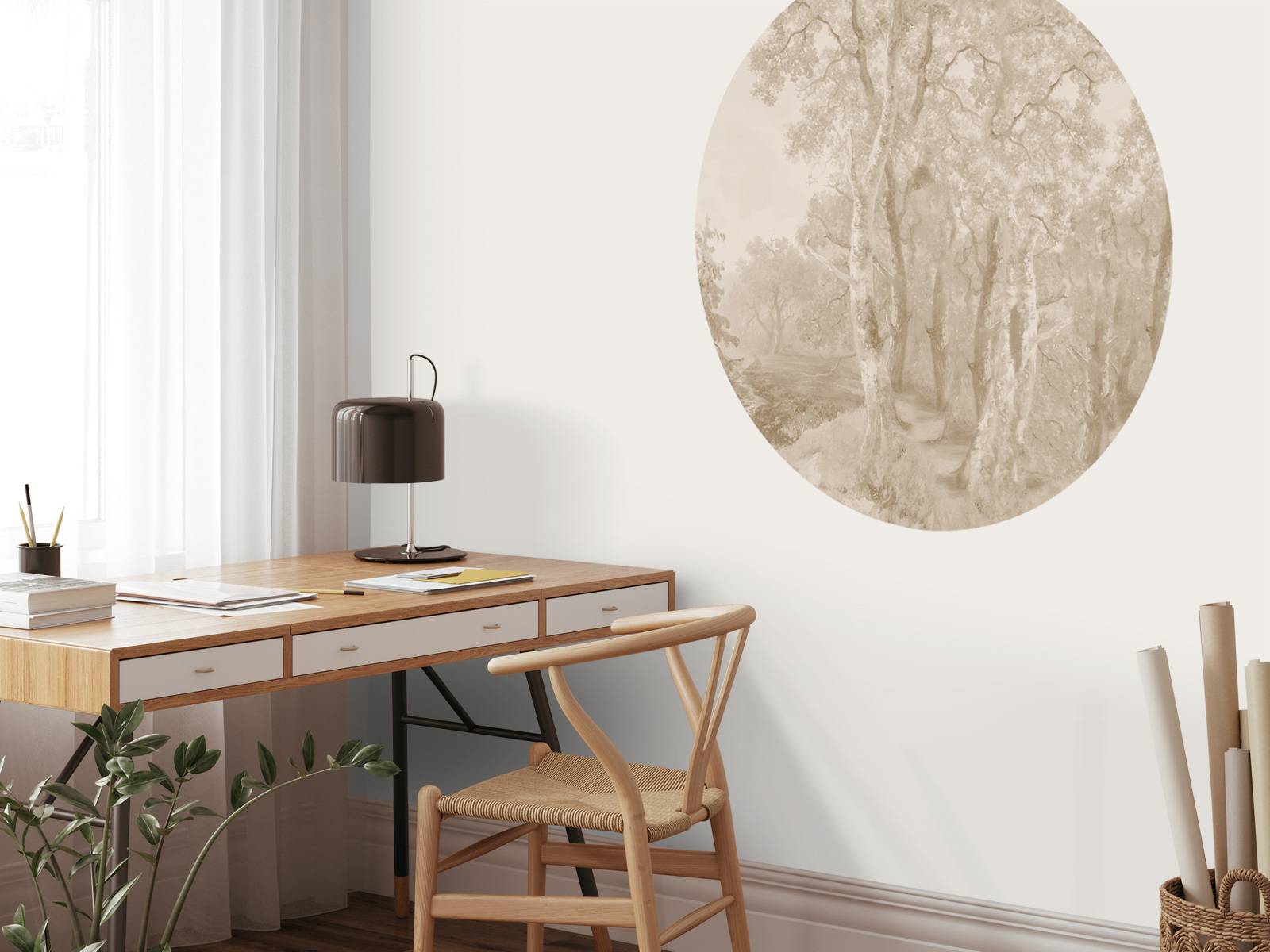 Skovlandskab Beige Panorama