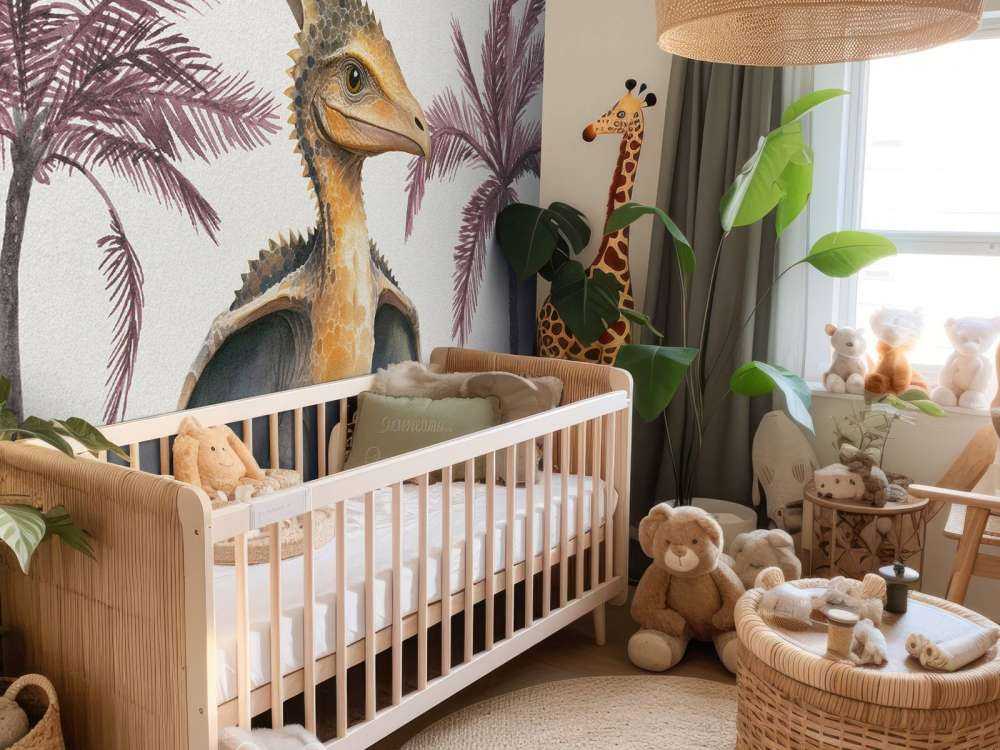 Baby pteranodon i den rosa junglen