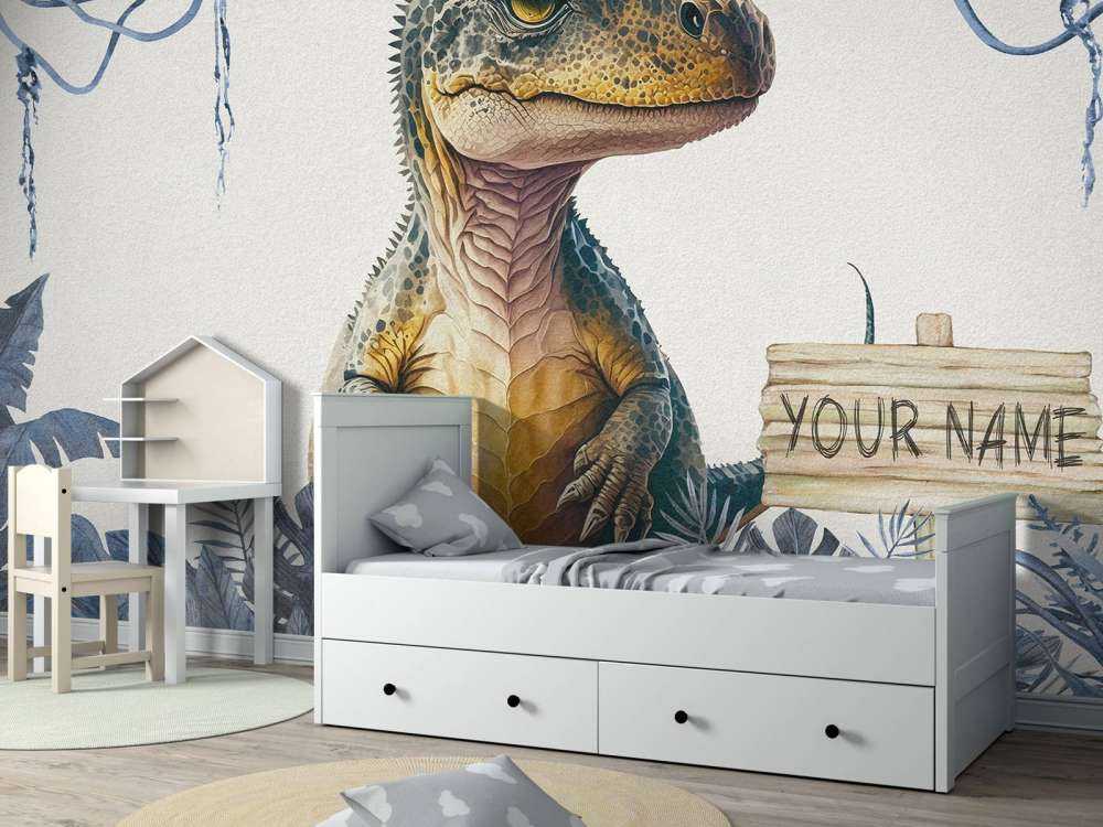 Baby t-rex i den blå junglen