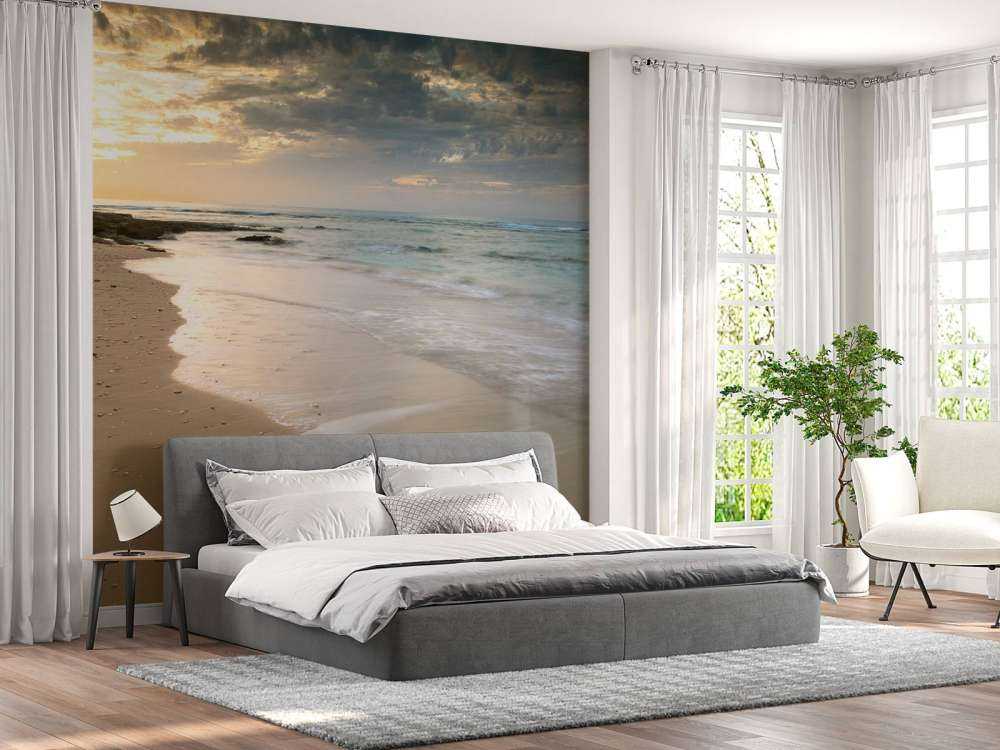 Sol nedgång stranden