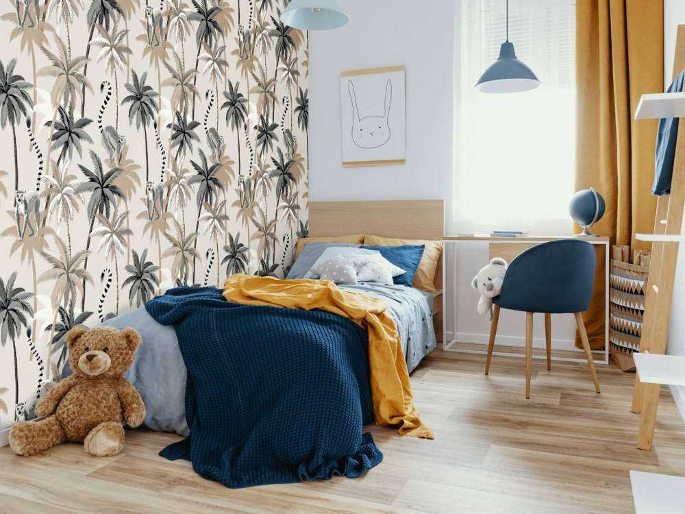 Ringstjärtade lemurer i träden