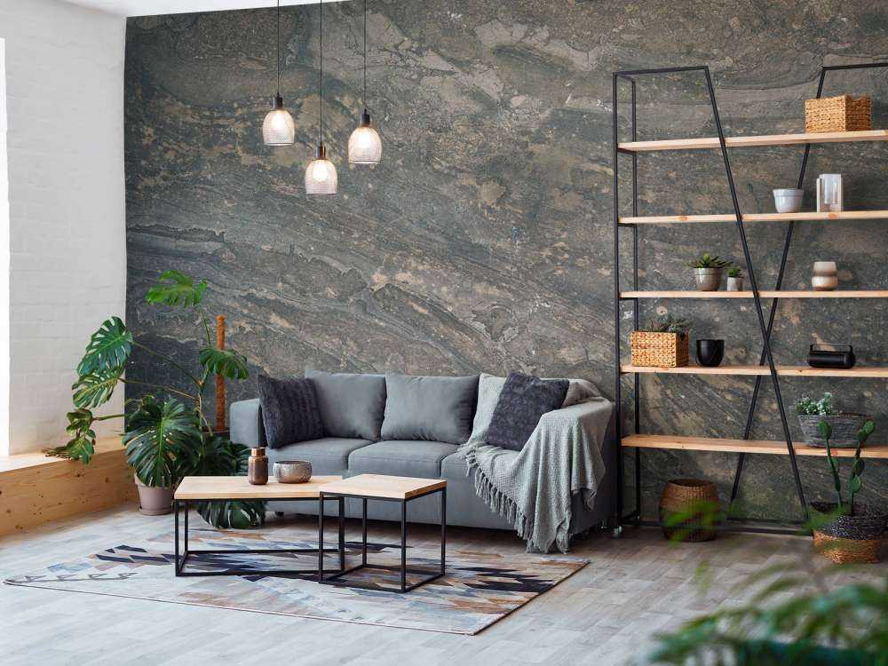 Marmor med grå sandton