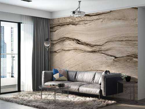 Vågig beige marmor