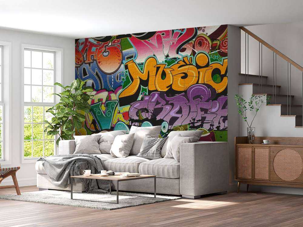 Graffiti på väggen