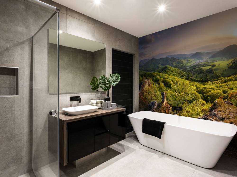 Bergslandskap på våren