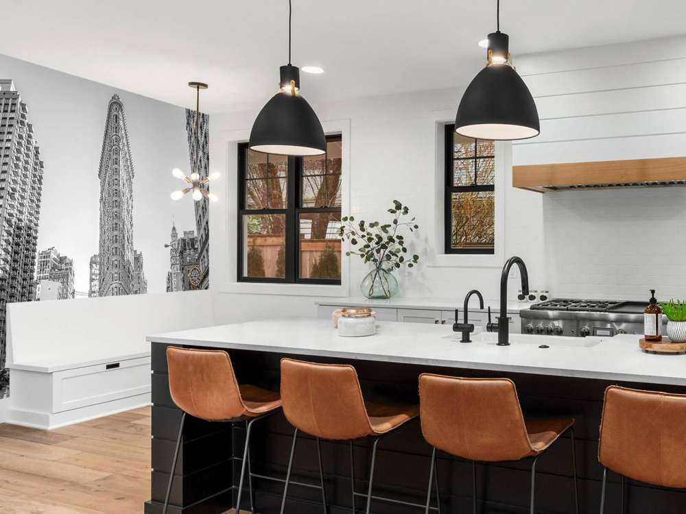 En livlig gata i New York