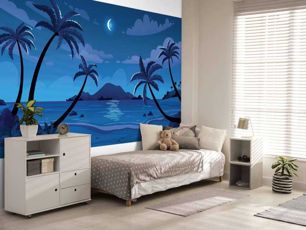 Vacker utsikt på natten