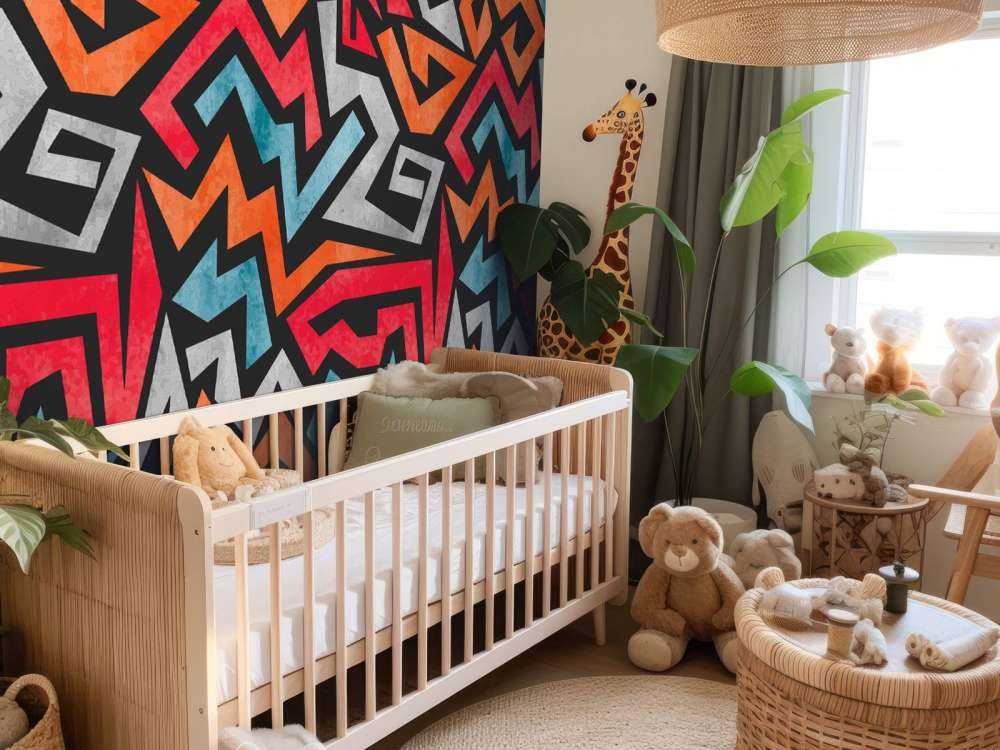 Färgglatt grafiskt tryck