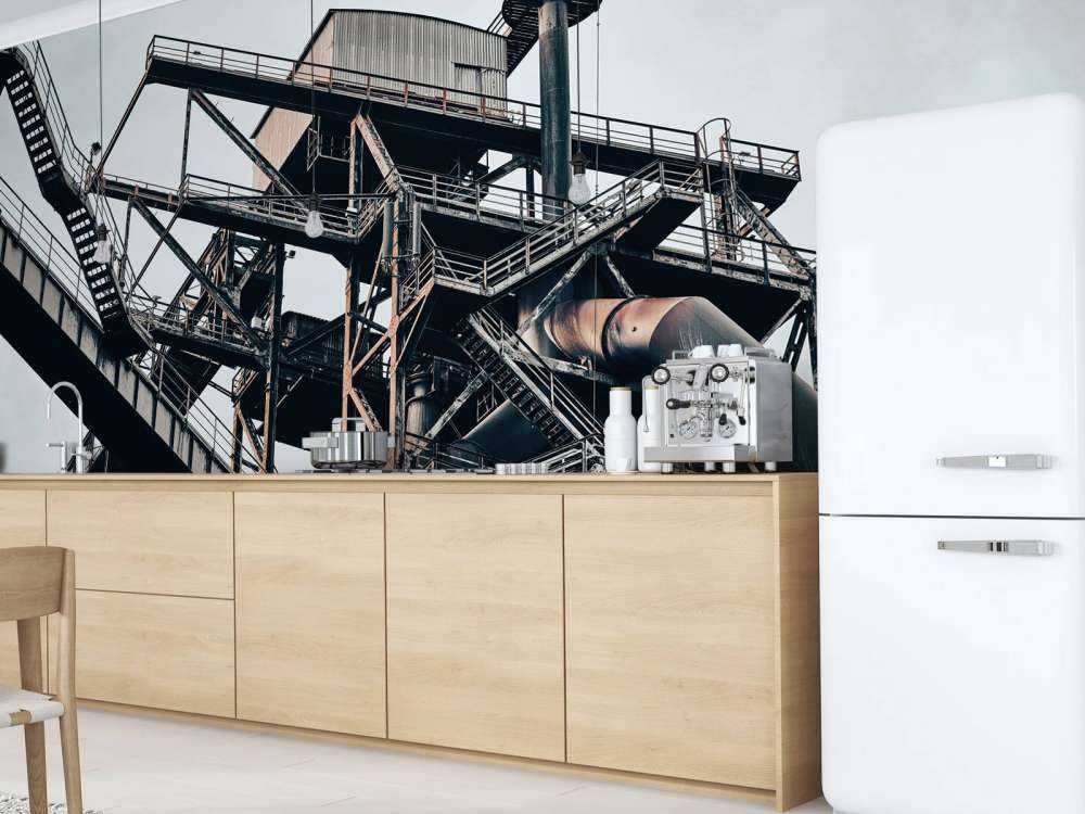 Övergiven stålfabrik