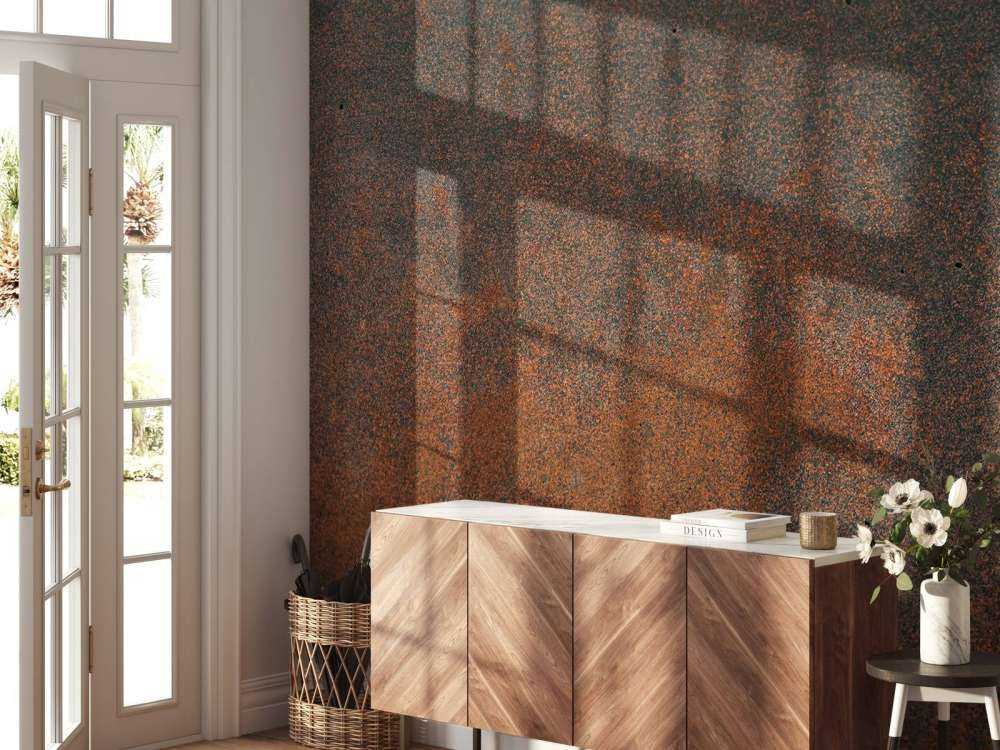 Närbild av gammal metallplatta.