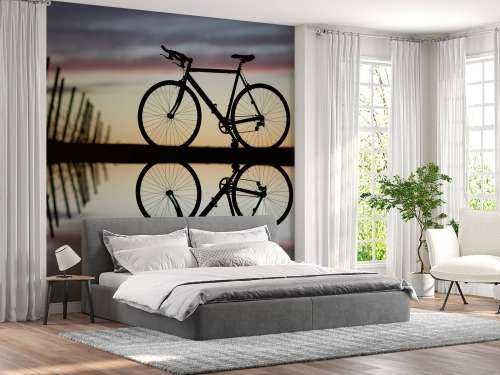 Racing bike i solnedgången