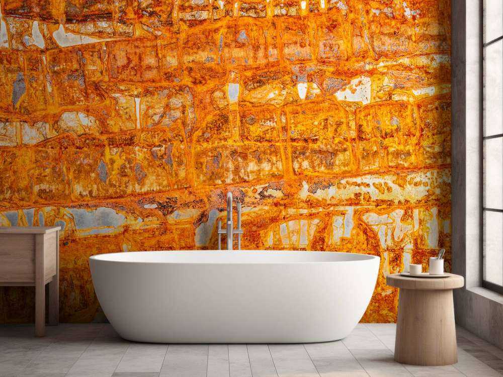 Rostig metallplatta