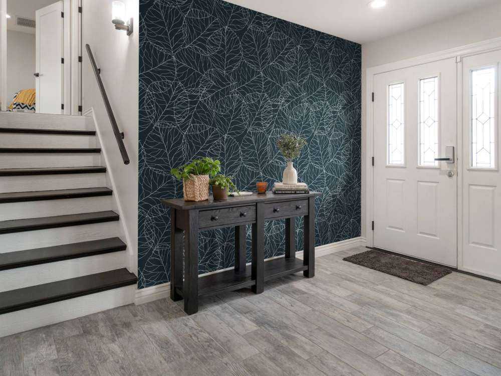 Illustrerat bladmönster