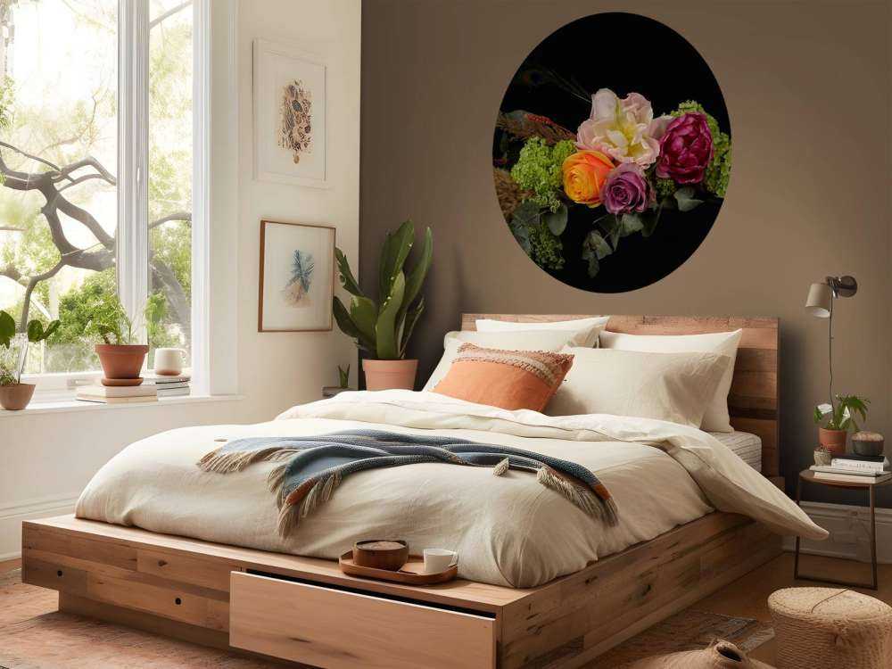 Blomsterkrans med fjäder