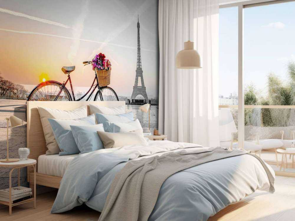 Solnedgång vid Eiffeltornet