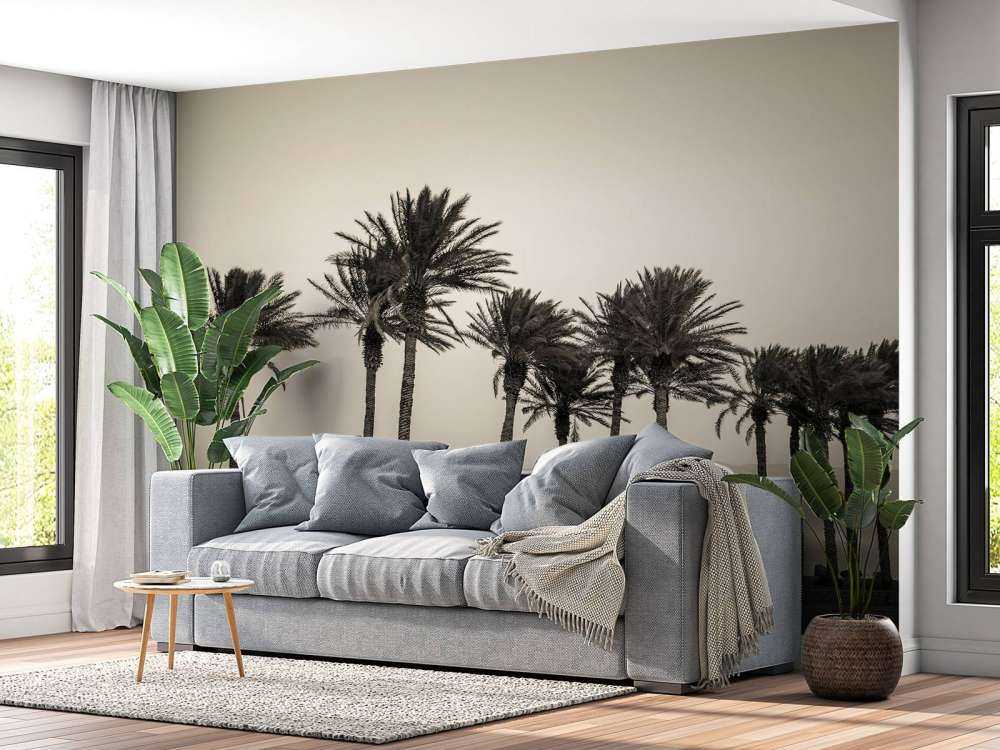 Palmer svart och vitt