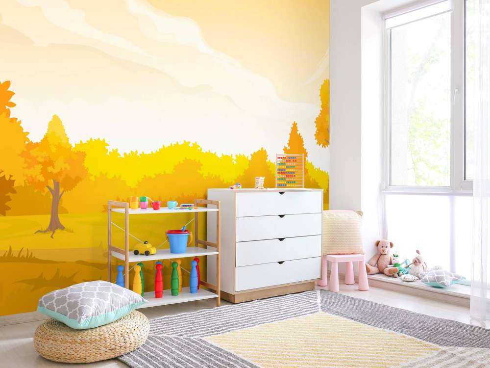 Illustration av ett höstlandskap