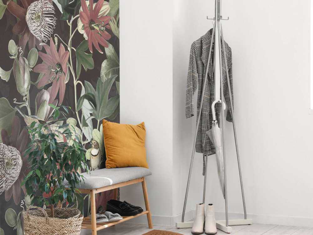 Sju fåglar i förtrollad lövverk - Midnatt blomma