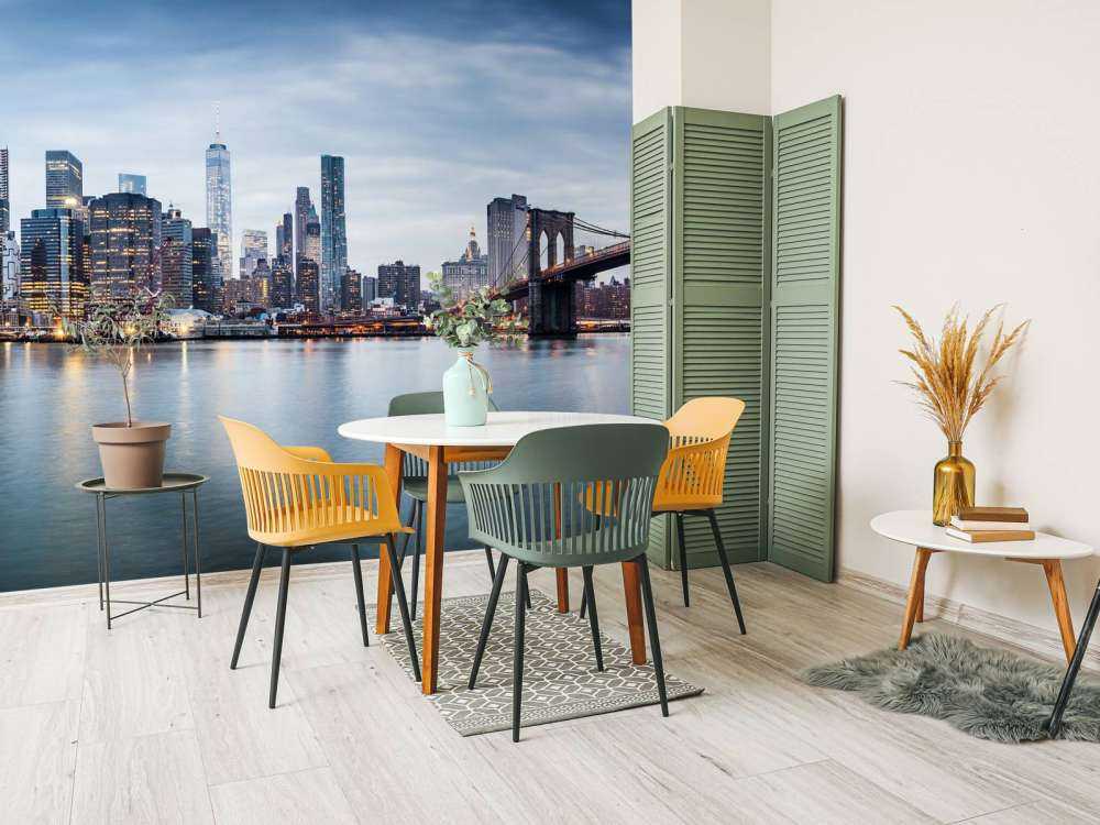 New York stad solnedgång